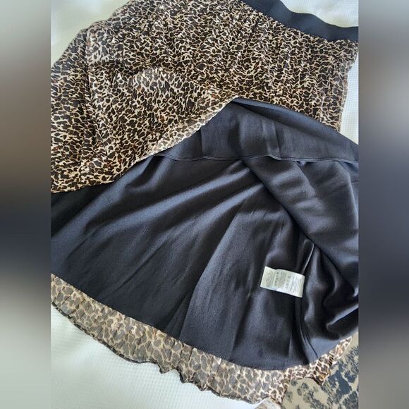 Leopard Print Pleated Skirt - Picture 7 of 8